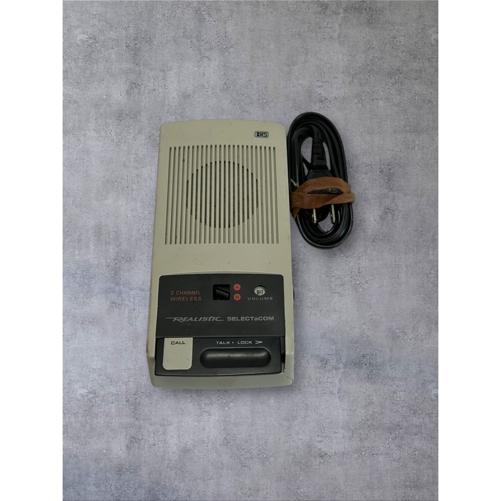 Vintage Realistic SelectaCOM Intercom Wireless 2 Channel Beige - Parts/Repair